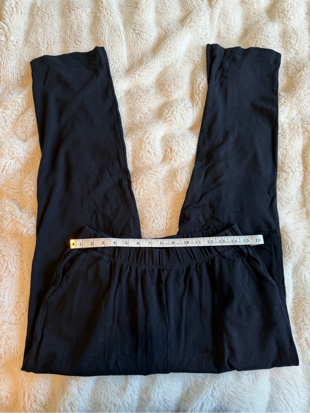 Lands’ End Sport Knit Straight Leg Pants Medium Tall 10-12 Black NWOT - Picture 4 of 8